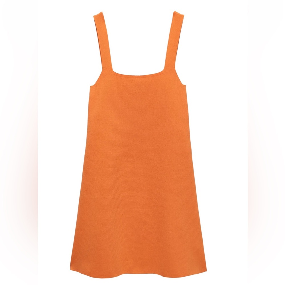Zara Orange Sleeveless Dress